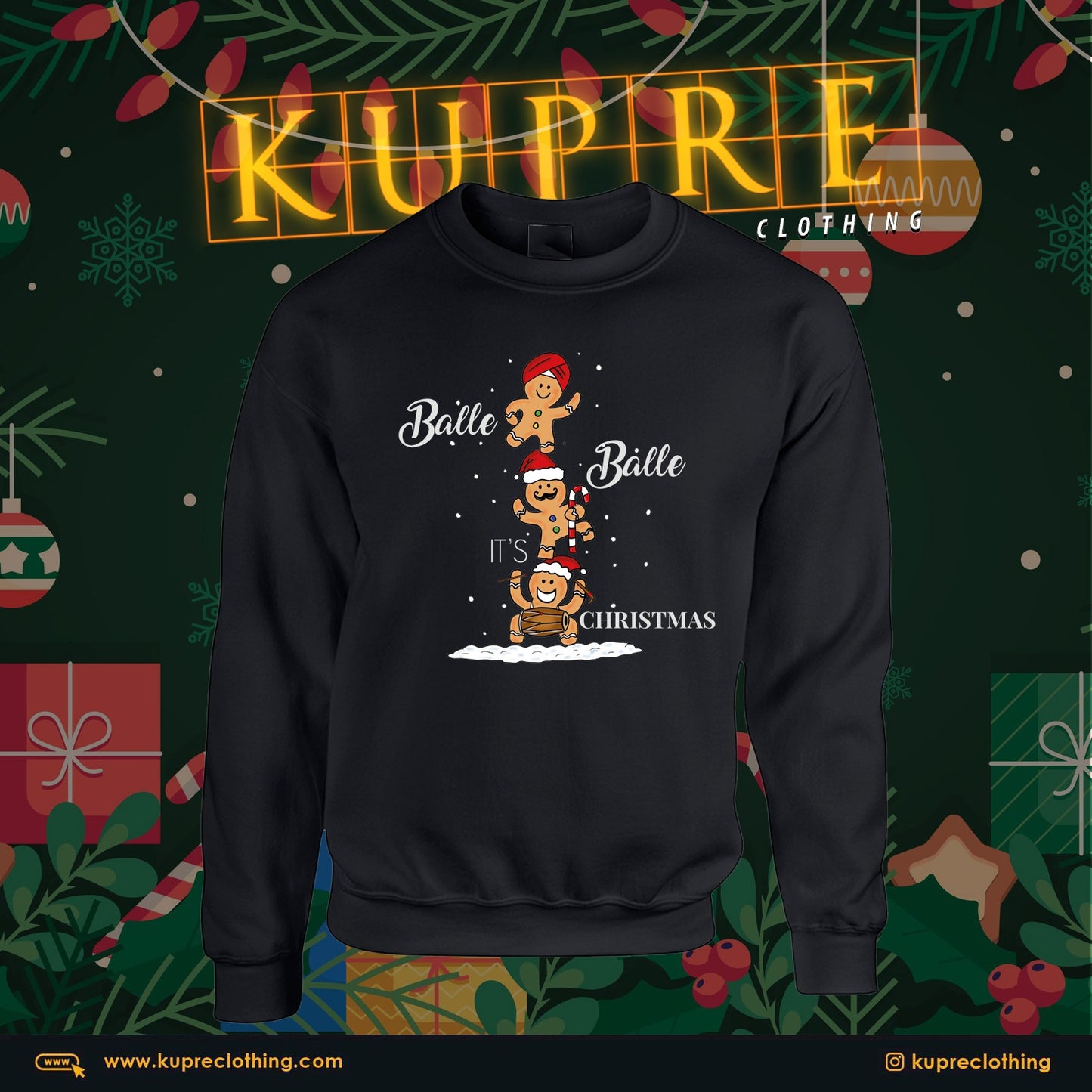 BALLE BALLE ITS CHRISTMAS - BLACK SWEATSHIRT